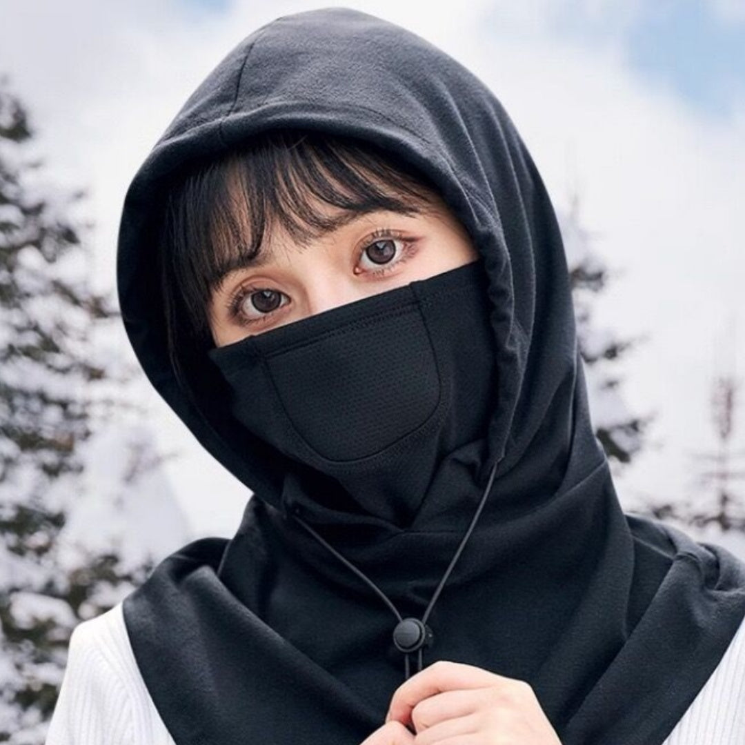 Multi‑functional windproof winter face mask with hood design